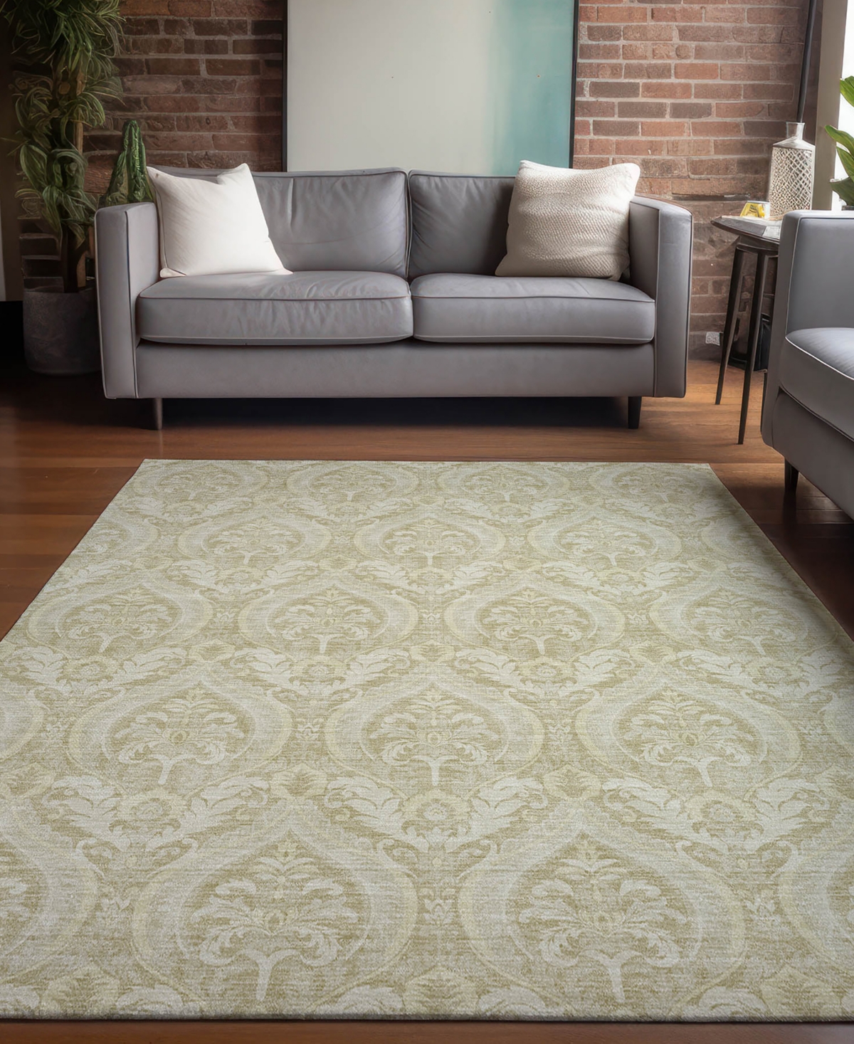 Addison Chantille Machine Washable Acn572 8'x10' Area Rug In Beige