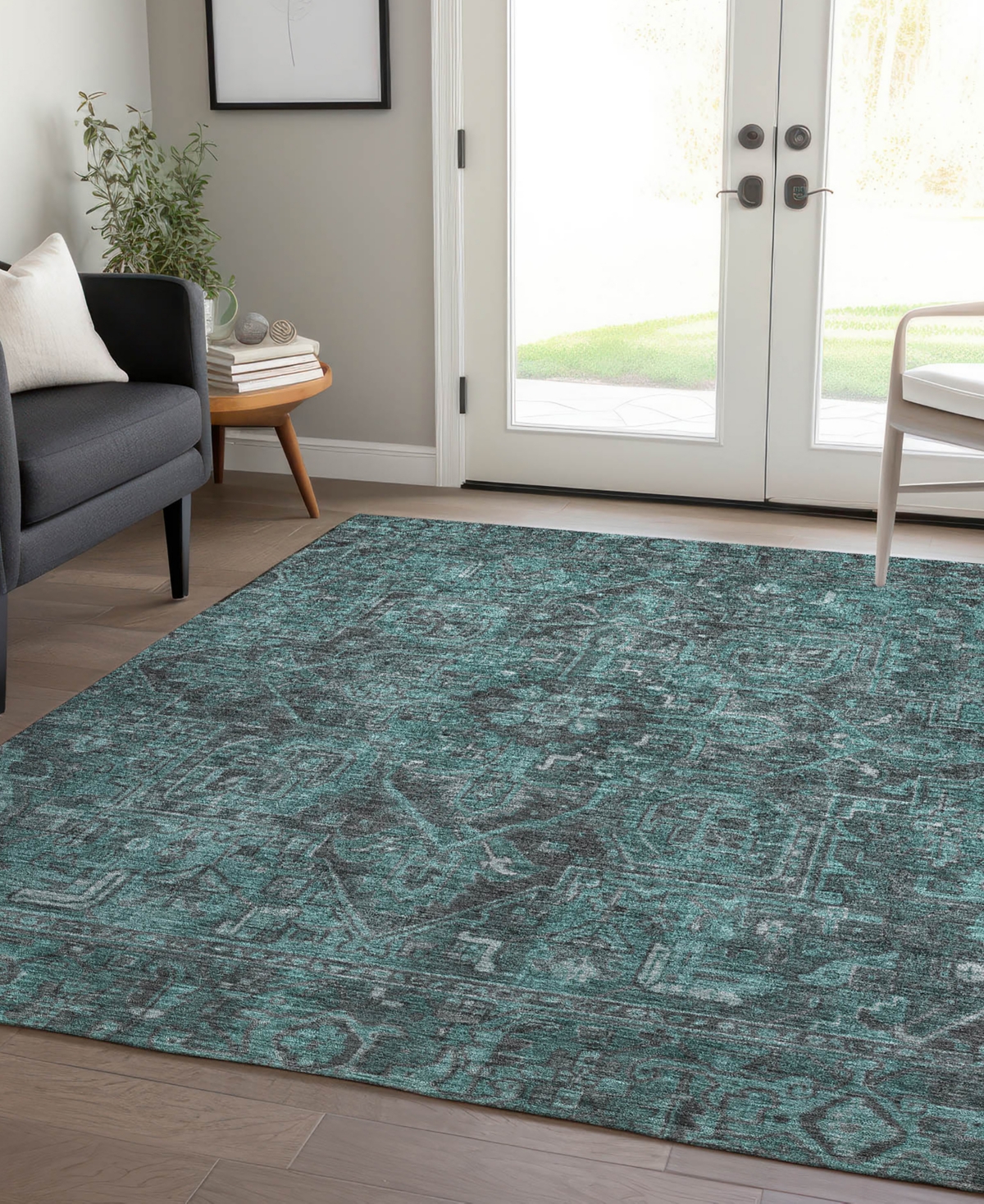 Shop Addison Chantille Machine Washable Acn571 10'x14' Area Rug In Turquoise