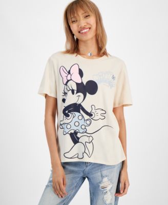 Disney - Juniors' Cotton Minnie Mouse Crewneck Tee