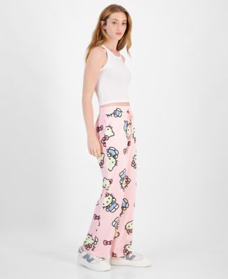 HELLO KITTY X YY PARACHUTE PANTS, WHITE
