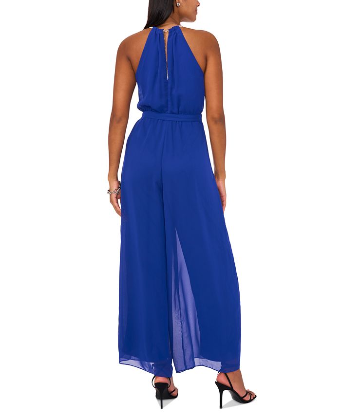 Sleeveless Tie Waist Wide Leg Jumpsuit main image 0