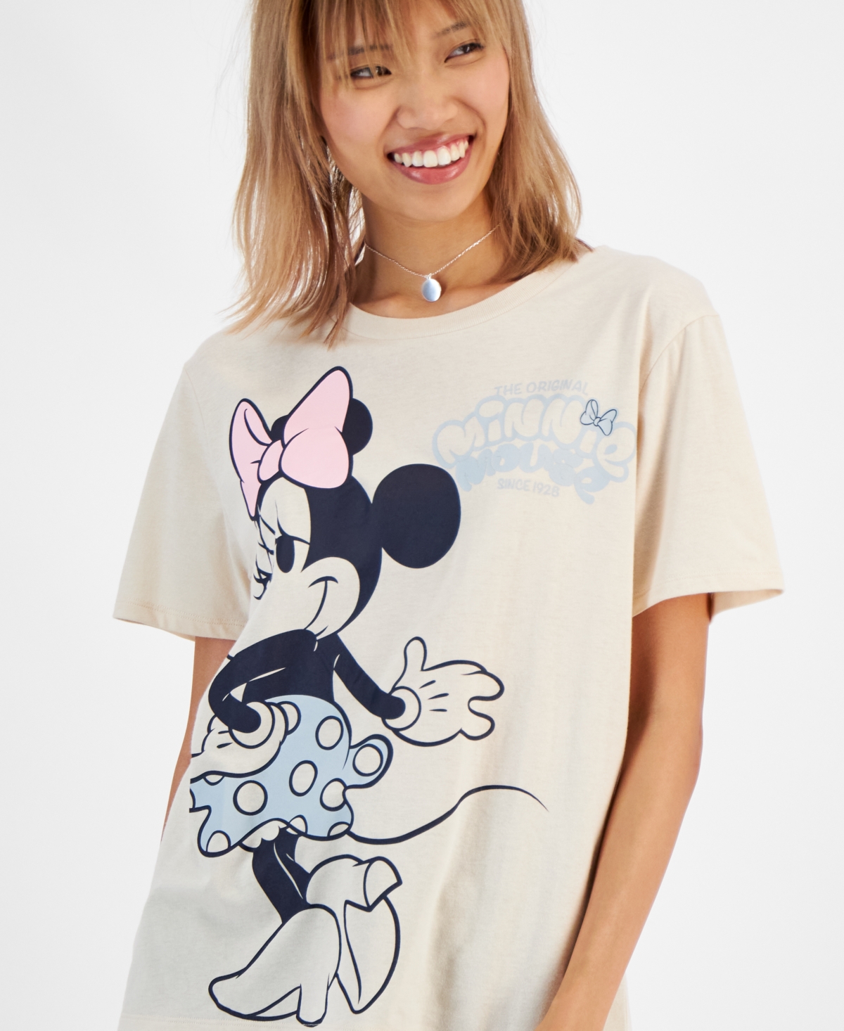 Disney Juniors' Minnie Mouse Cotton Crewneck Tee
