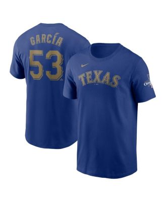 Nike Men's Adolis Garcia Royal Texas Rangers 2024 Gold Collection Name ...