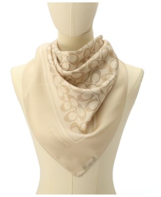 35" Textured Signature C Printed Silk Square 