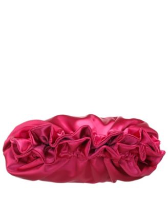 Satin Gathered Crossbody Pouch Bag