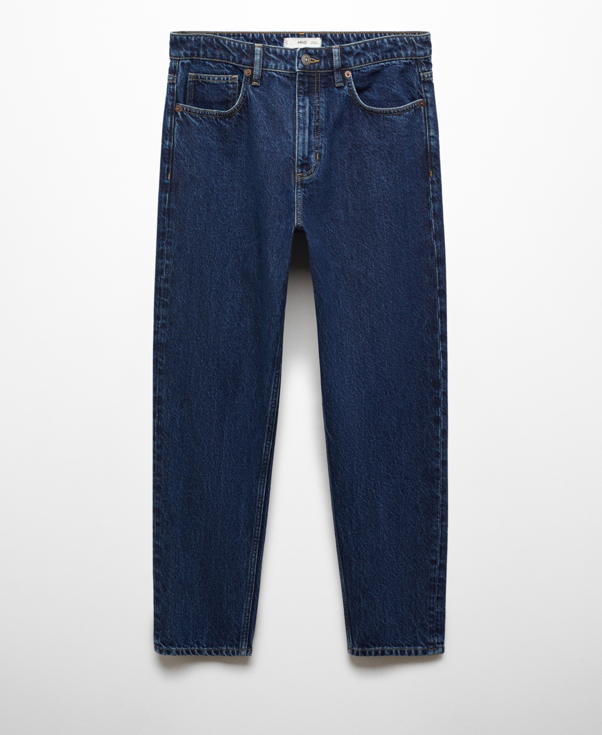 Shop Mango Men's Tapered-fit Jeans In Dark Blue