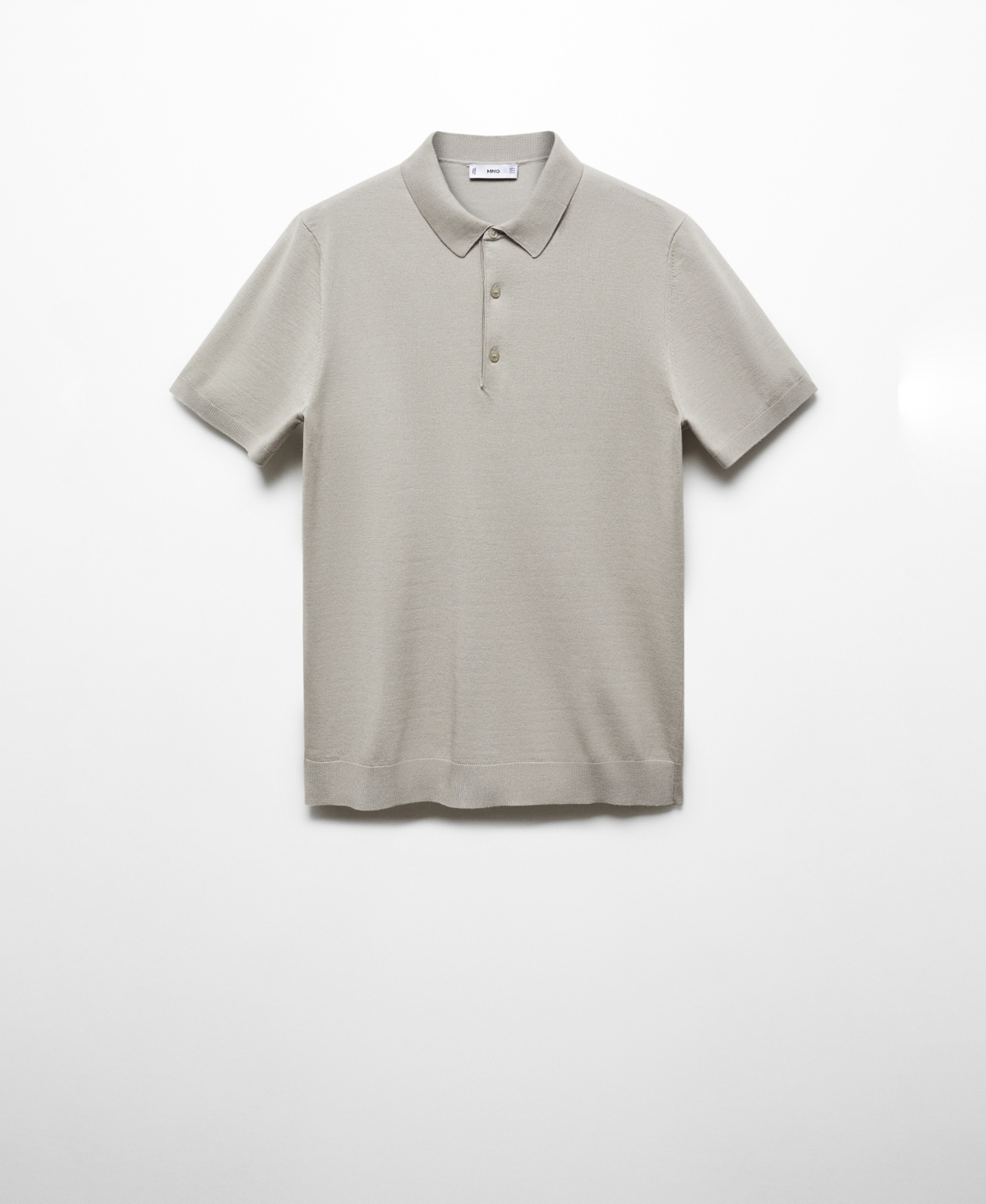 Shop Mango Men's Fine-knit Polo Shirt In Light,pastel Grey
