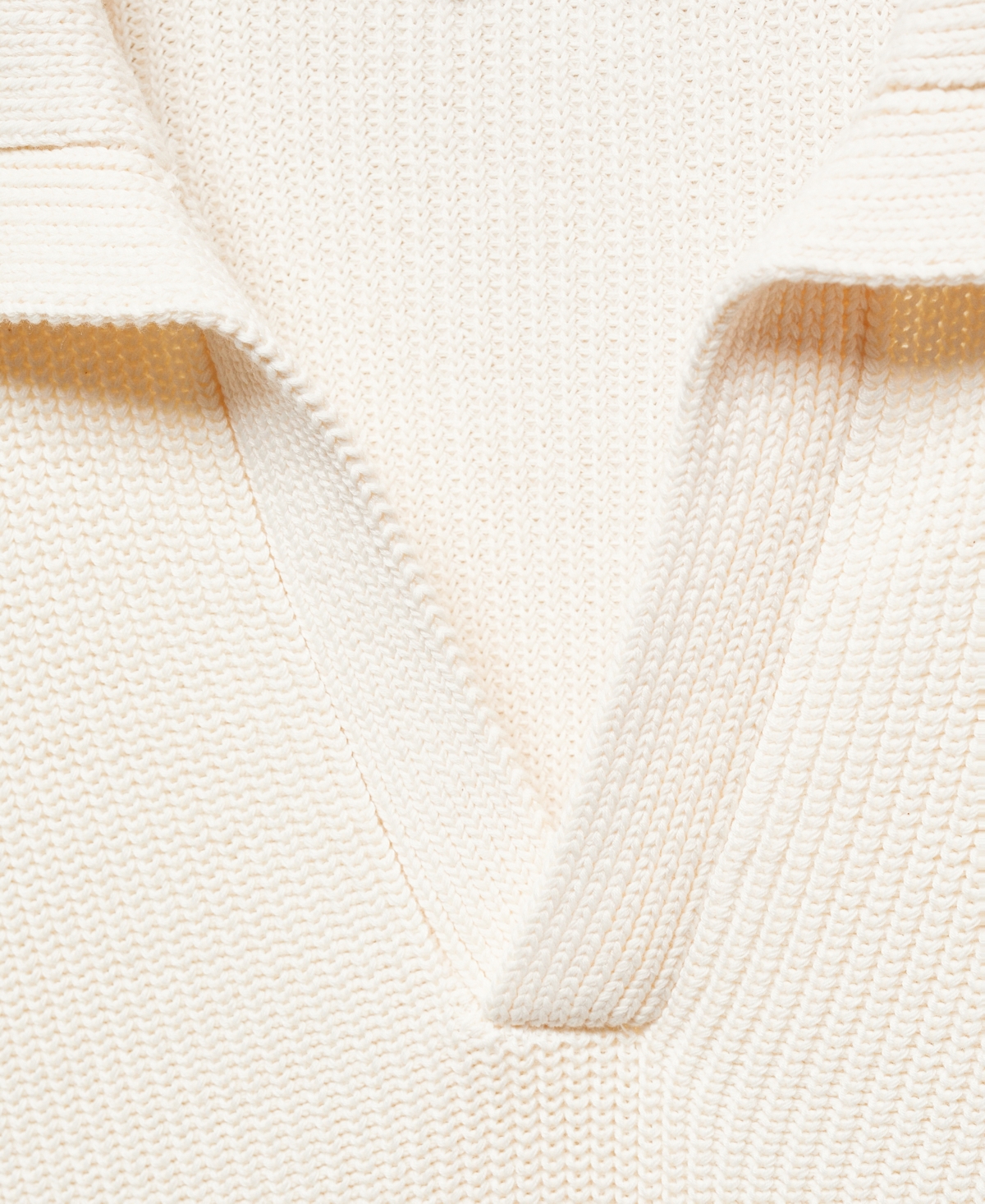 Shop Mango Men's Knit Cotton Polo Shirt In Off White