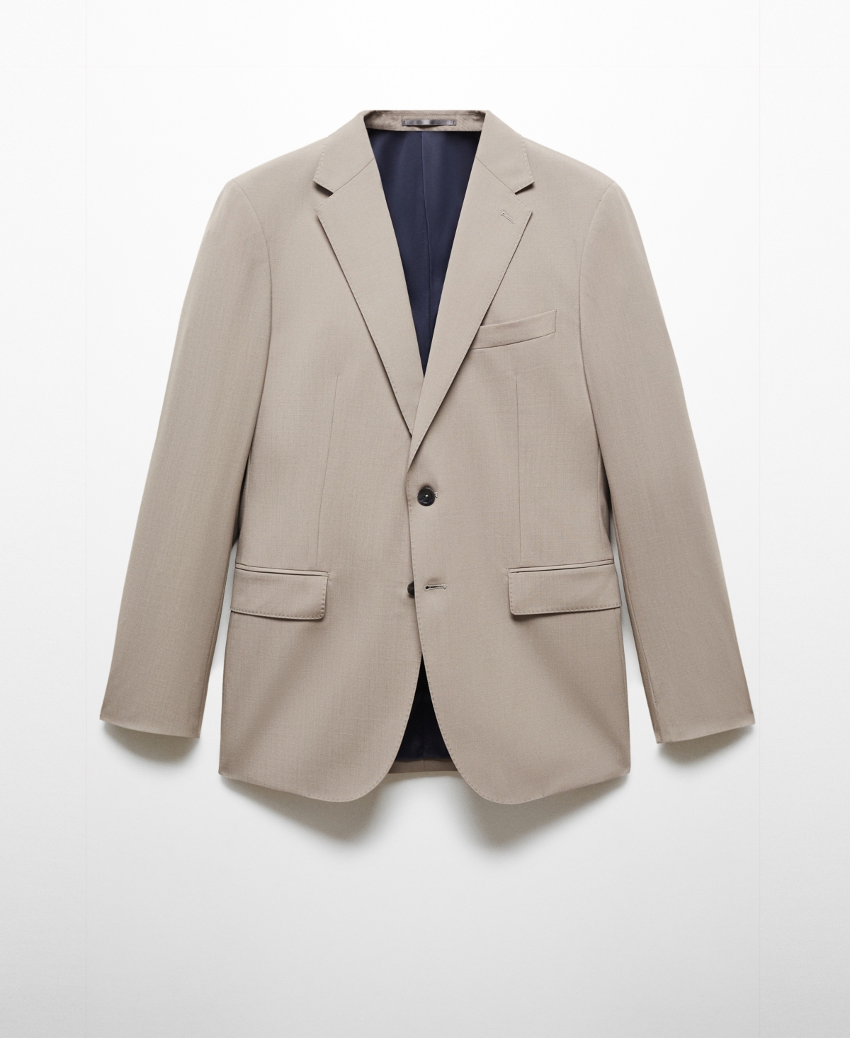 Shop Mango Men's Slim-fit Wool Suit Blazer In Light,pastel Grey
