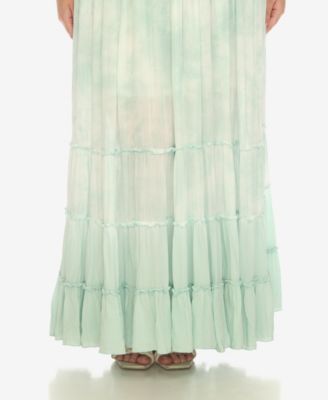 Plus Size Smocked Ruffle Maxi Dress