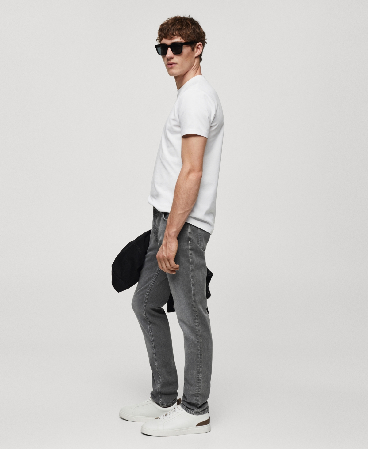 Shop Mango Men's Jan Slim-fit Jeans In Denim Grey
