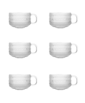 Jupiter Clear Tea/Cappuccino Cup 13.5oz, Set of 6