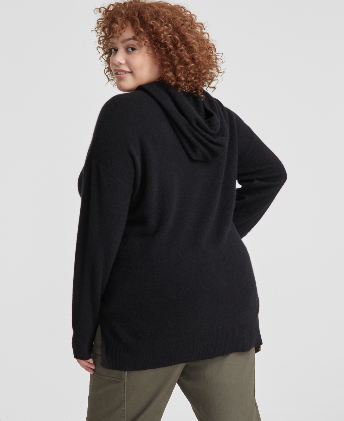 Charter Club Plus Size Cashmere Drawstring Hoodie, Created for Macy's
