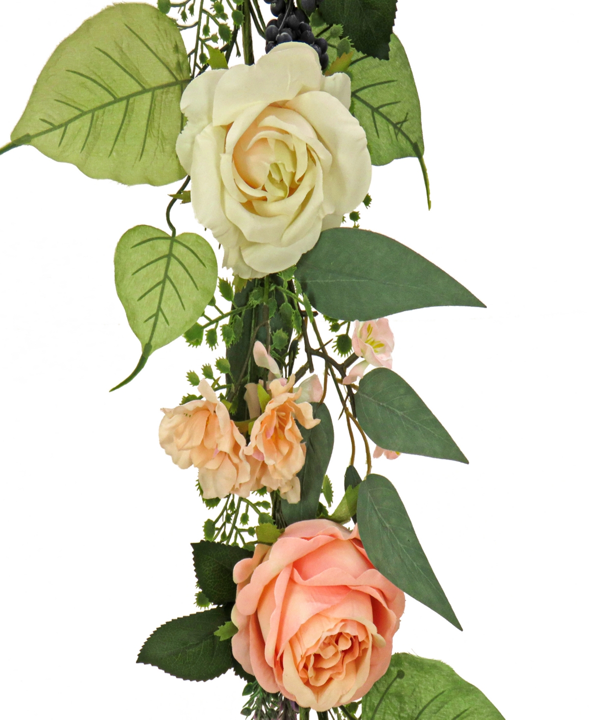 National Tree Company 6 Ft. Rose And Lavender Spring Garland In Pink