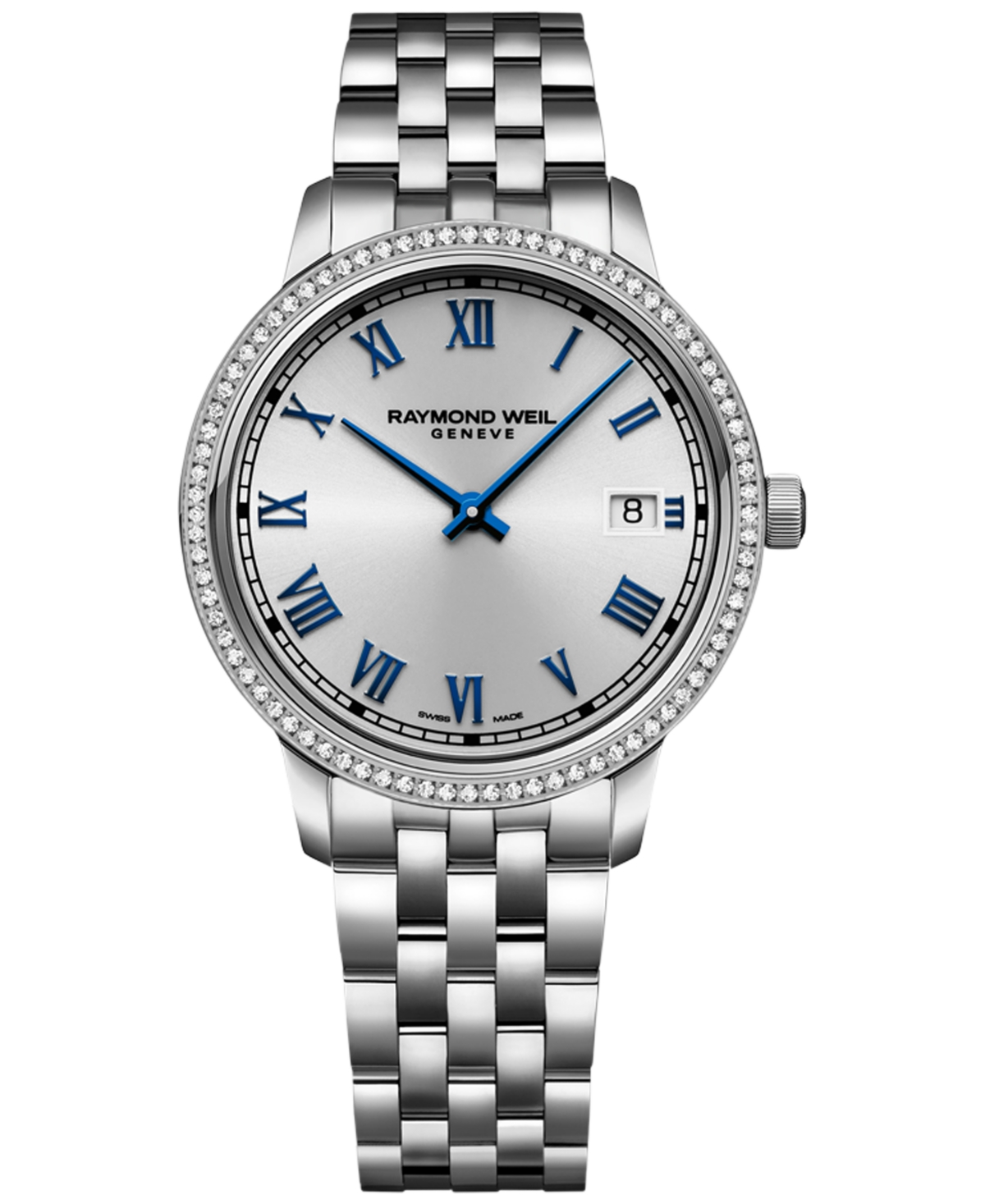 Women's Swiss Toccata Diamond (1/4 ct. t.w.) Stainless Steel Bracelet Watch 34mm