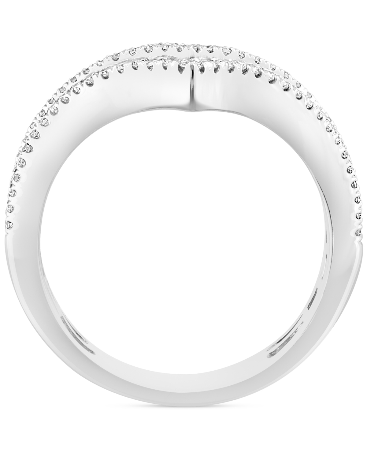 Effy Collection Effy Diamond Mixed Cut Chevron Ring (3/4 Ct. T.w.) In 14k White Gold In White Gold