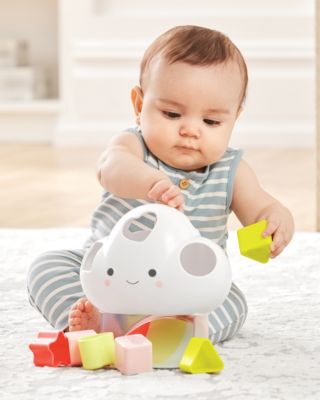 Silver-Tone Lining Cloud Feelings Shape Sorter Baby Toy
