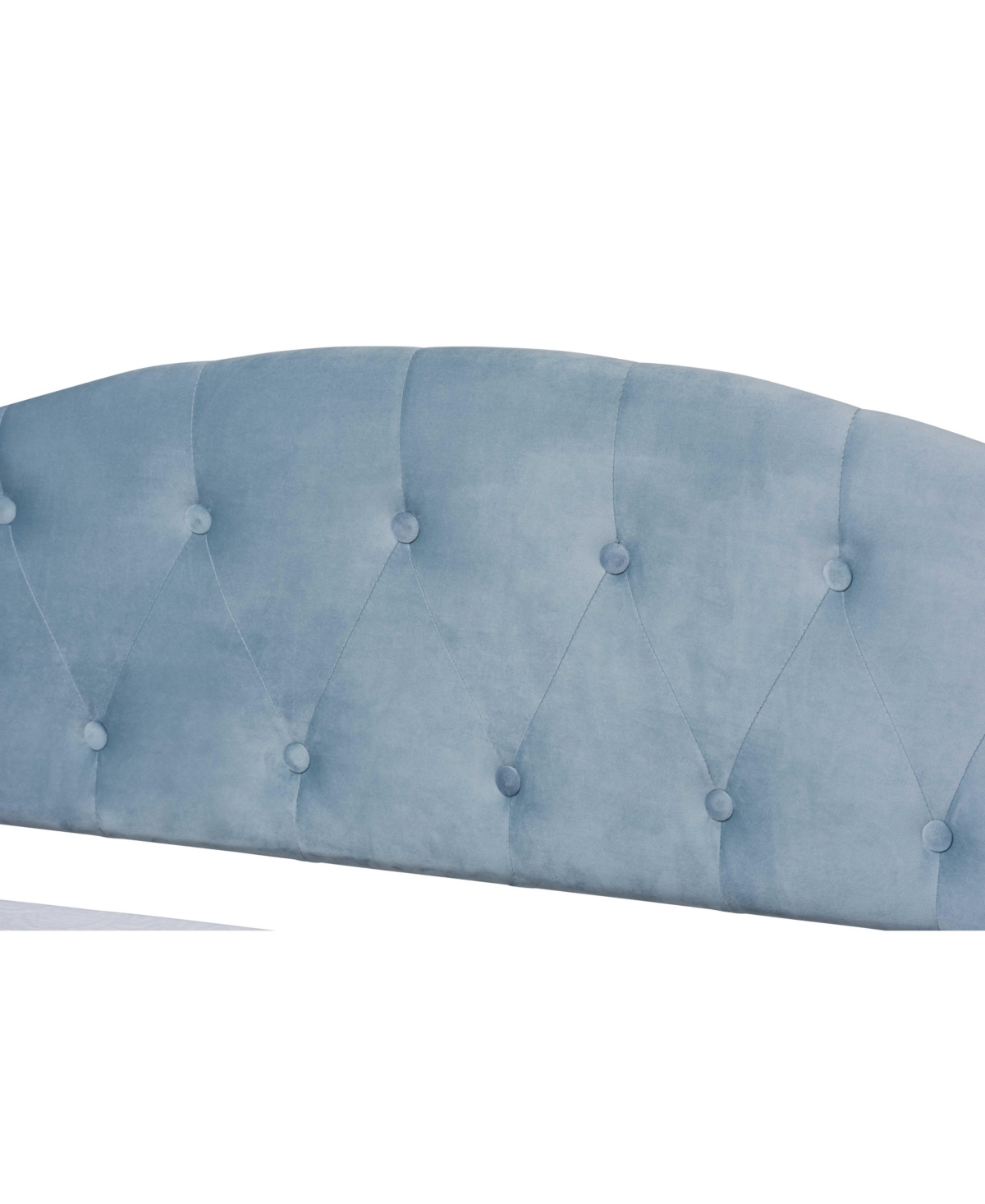 Baxton Studio Benjamin Modern And Contemporary Light Blue Velvet Fabric Upholstered And Dark Brown Finished Wood T In Light Blue,dark Brown
