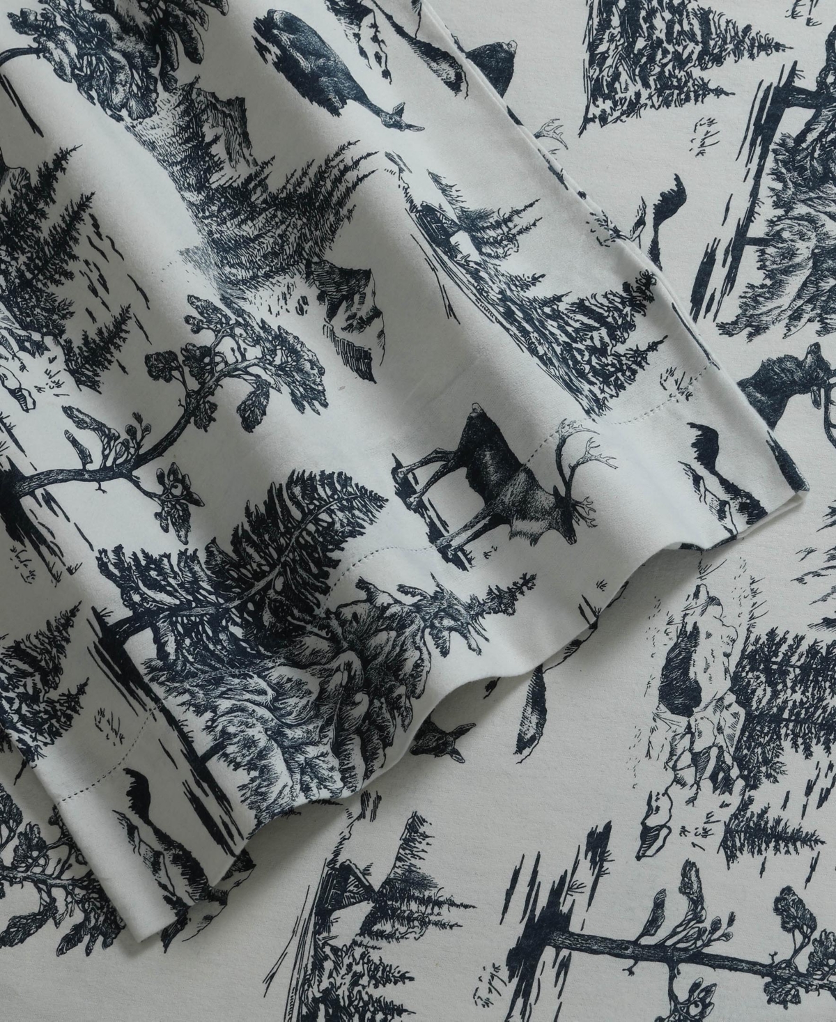 Tribeca Living Mountain Toile Heavyweight Flannel Extra Deep Pocket Sheet Set