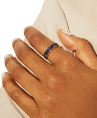 Nano Emerald Color Baguette Ring (1 ct. t.w.) in Gold Vermeil (Also in Nano White Sapphire Color, Nano Ruby Color, & Nano Blue Sapphire Color ), Created for Macy's