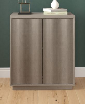 Alston 28" Wide Rectangular Accent Cabinet in Antiqued Gray Oak