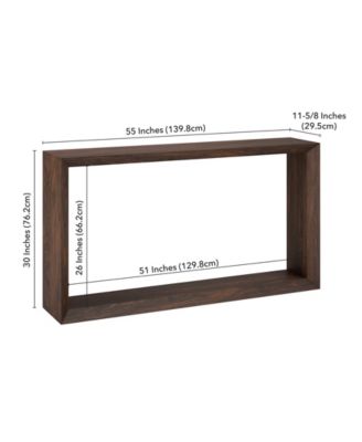 Osmond 55" Wide Rectangular Console Table in Alder Brown