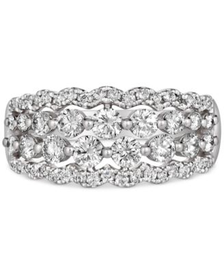 Vanilla Diamond Openwork Multirow Ring (1-1/4 ct. t.w.) in Platinum