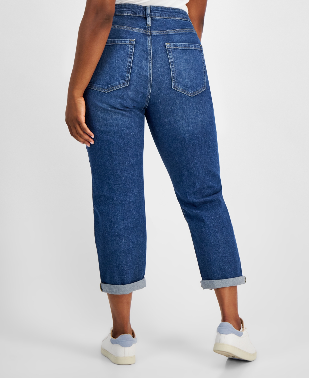 Style & Co Plus Size Mid-Rise Girlfriend Jeans, Created for Macy's