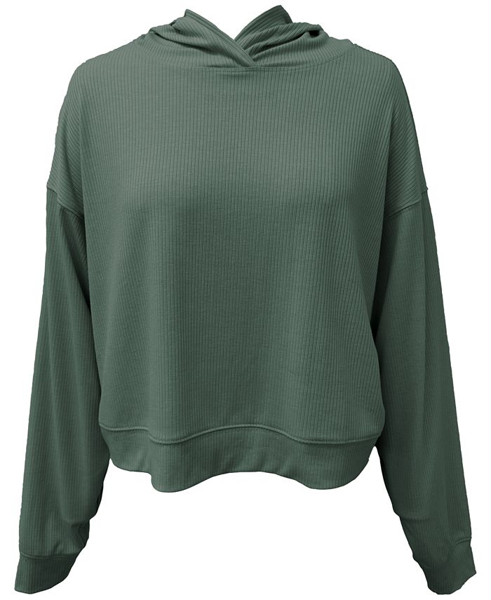 Ladies Ribbed Drop Shoulder Hoodie main image 1