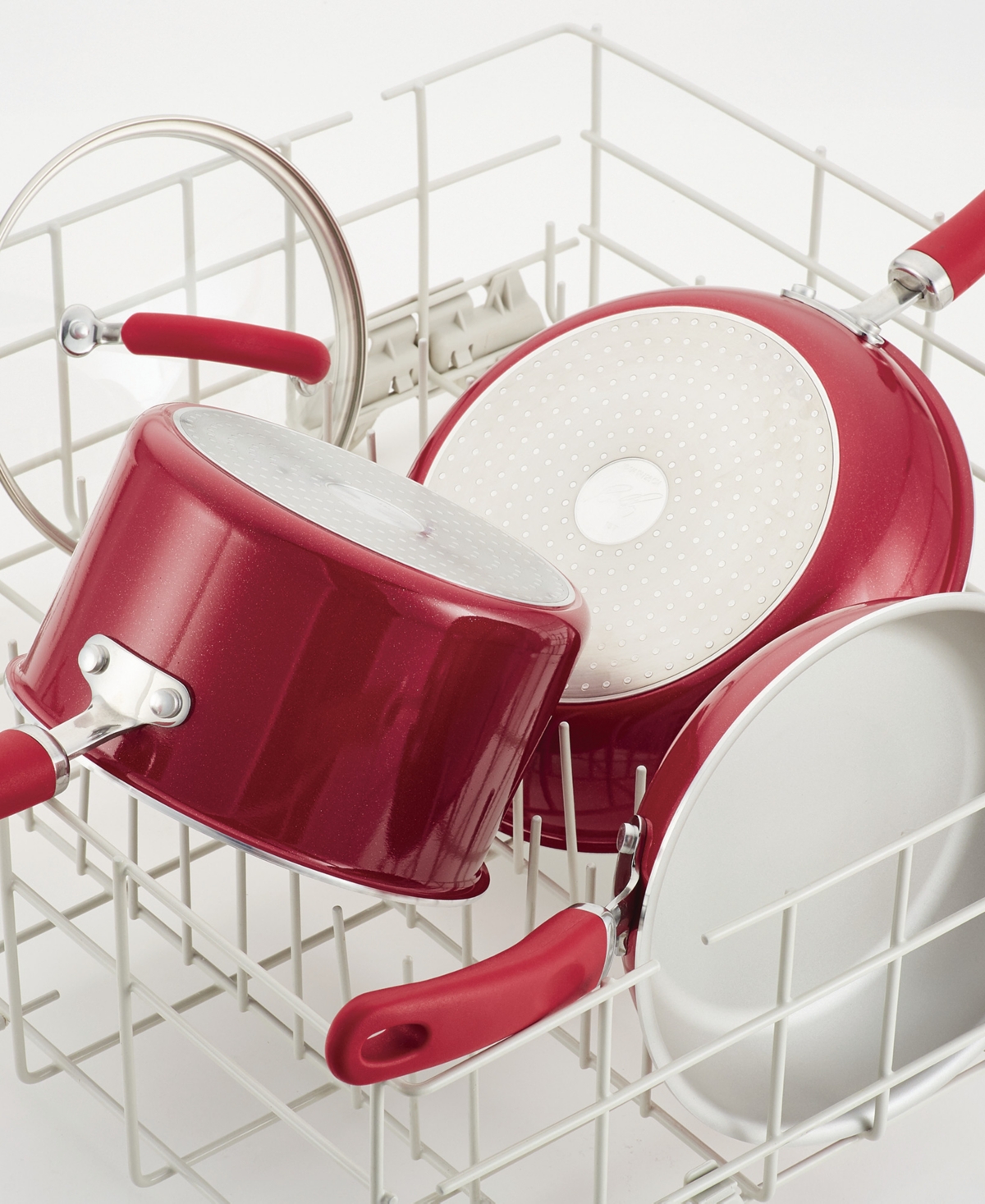 Rachael Ray Create Delicious Aluminum Nonstick 2-pc. Frypan Set In Red