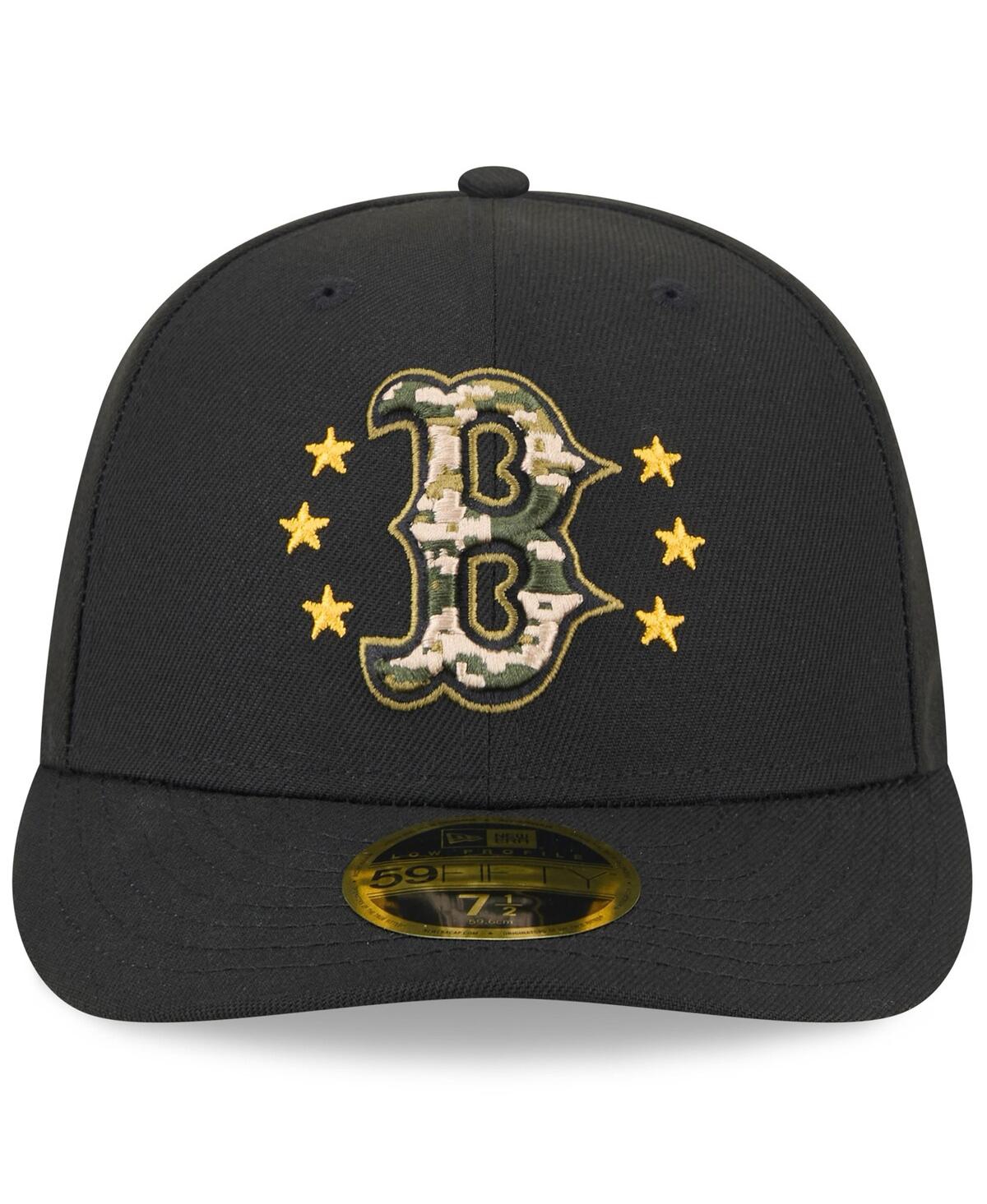 New Era Men's Black Boston Red Sox 2024 Armed Forces Day Low Profile 59fifty Fitted Hat In Black