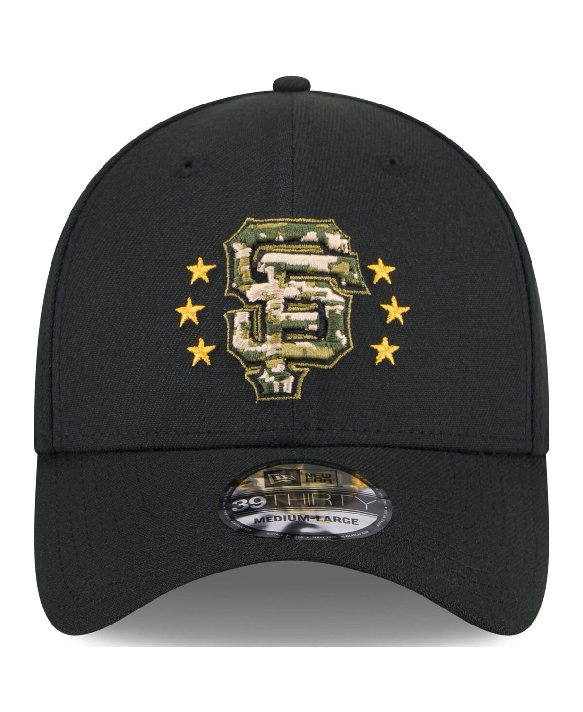 Shop New Era Men's Black San Francisco Giants 2024 Armed Forces Day 39thirty Flex Hat