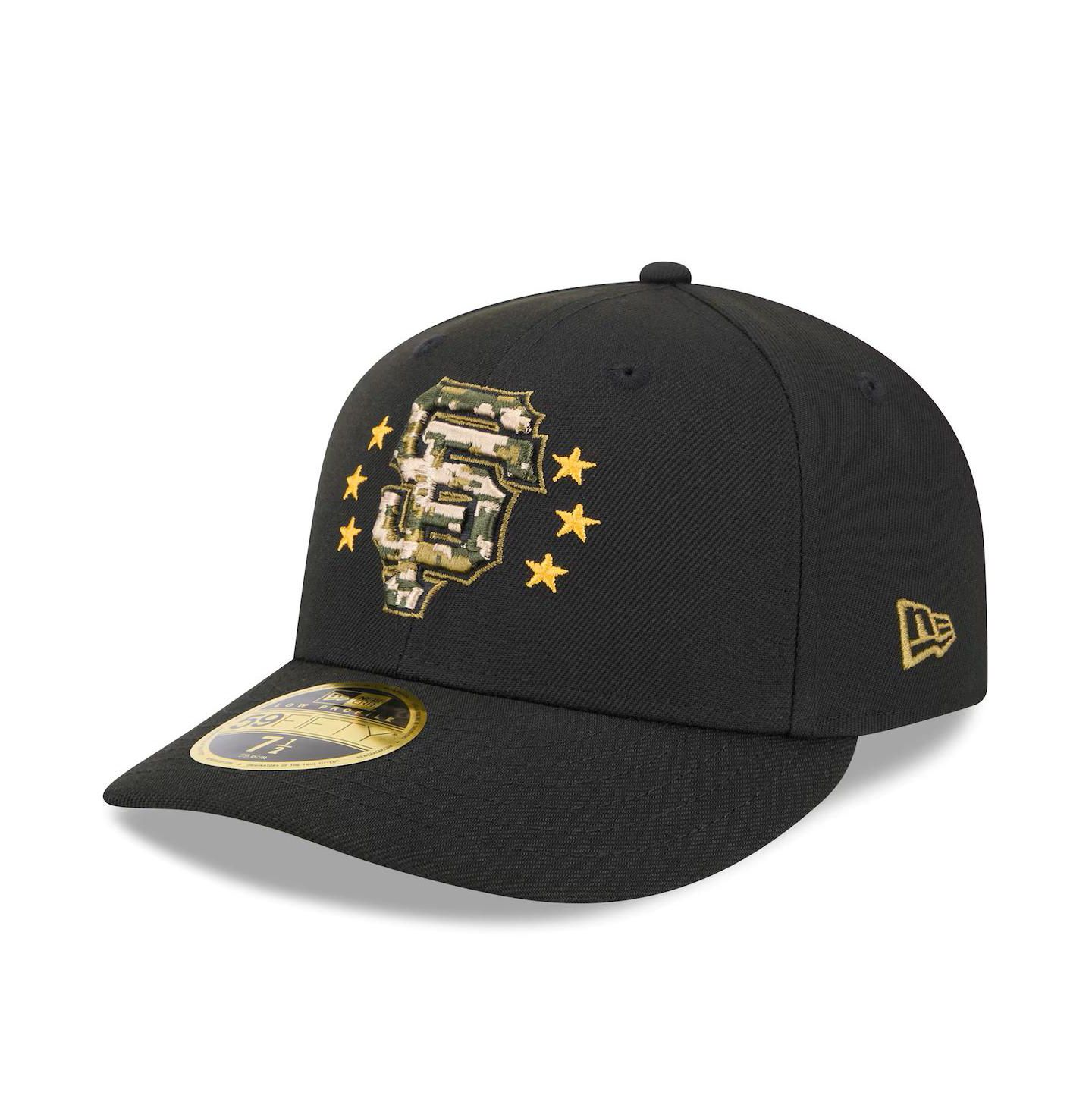 Мужская кепка New Era Black San Francisco Giants 2024 Armed Forces Day Low Profile 59FIFTY Fitted Hat — фото 4
