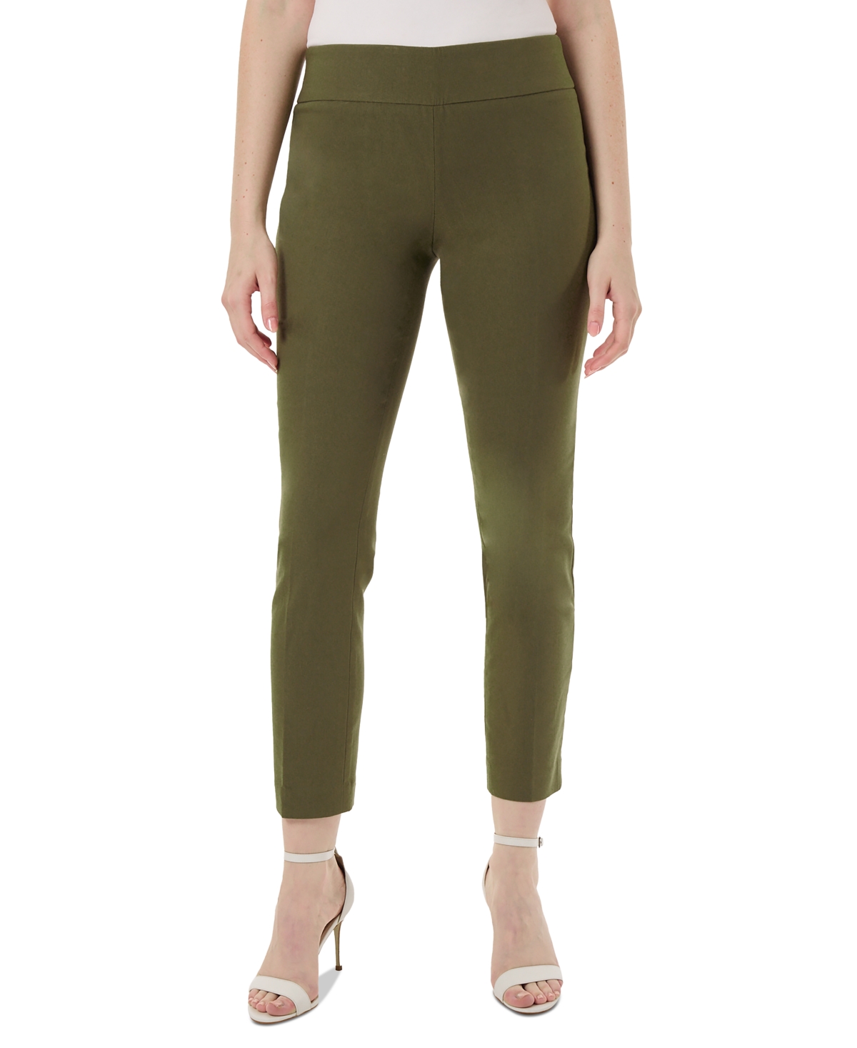 Shop Jones New York Women's Slim-fit Ankle-length Pull-on Pants In Jasper Green