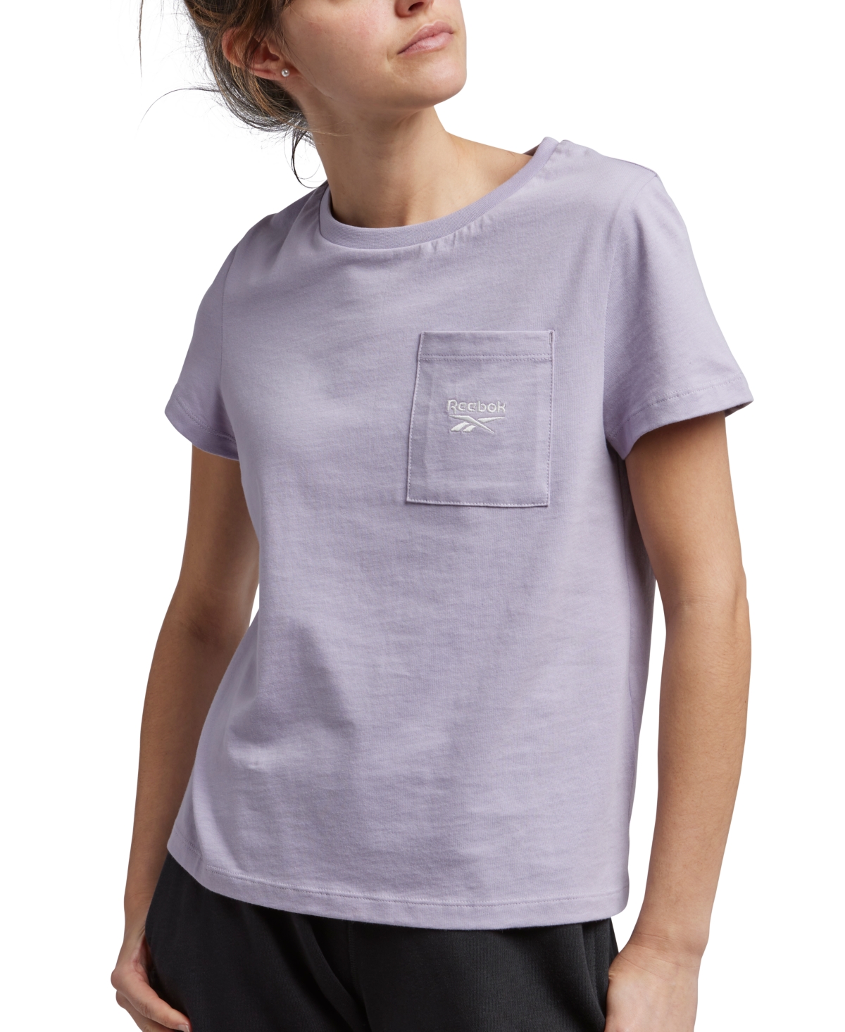 Reebok Women's Cotton Identity Classics Patch-Pocket T-Shirt