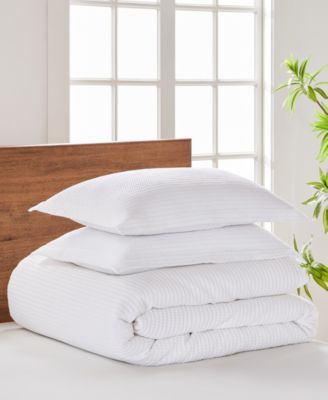 Cloud Waffle Textured 3-Pc. Duvet Cover Set, Full/Queen