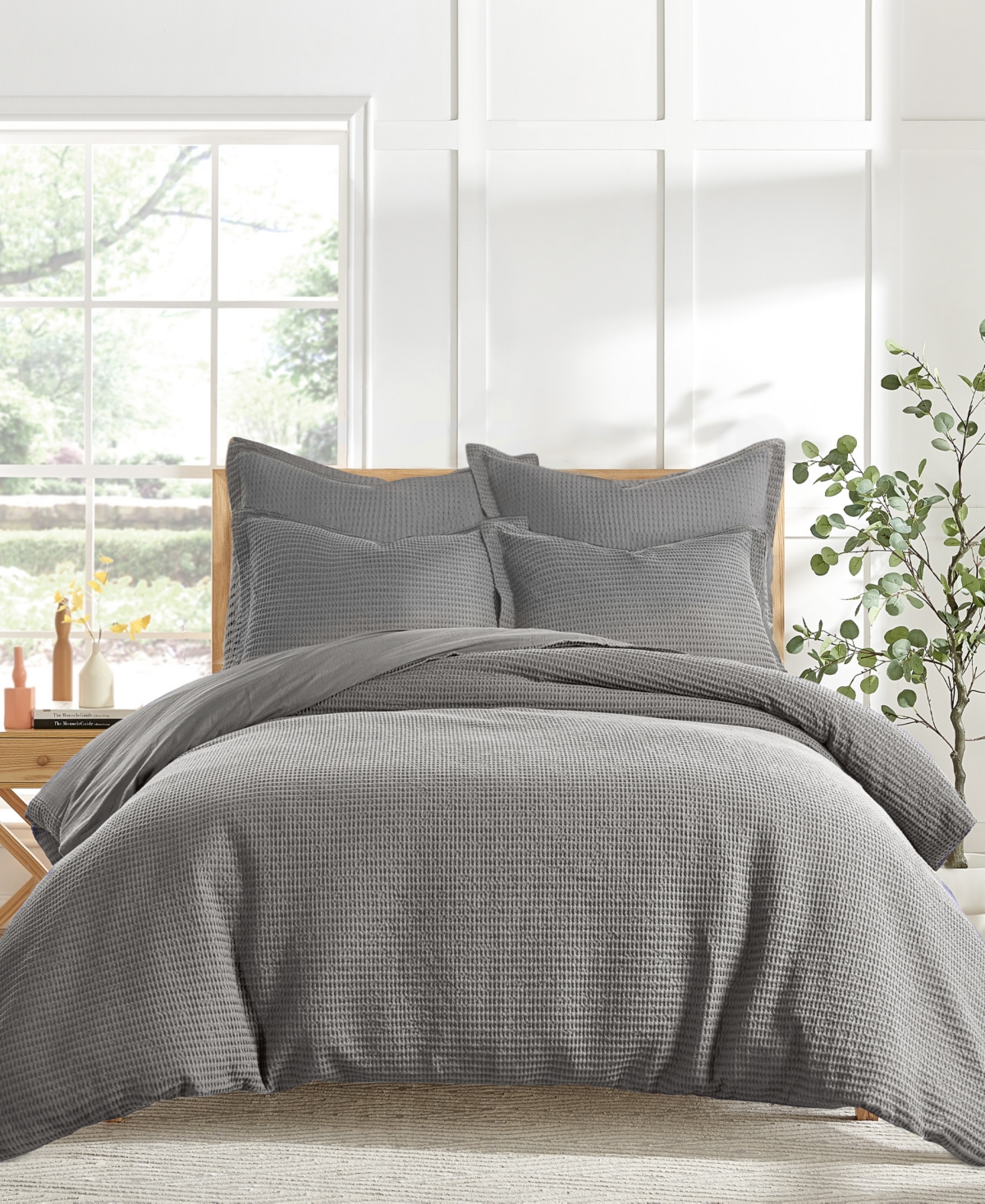 Levtex Cloud Waffle Textured 2-pc. Duvet Cover Set, Twin/twin Xl In Grey