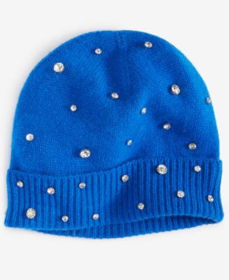 Cashmere Embellished Cuffed Beanie, Created for Macy's