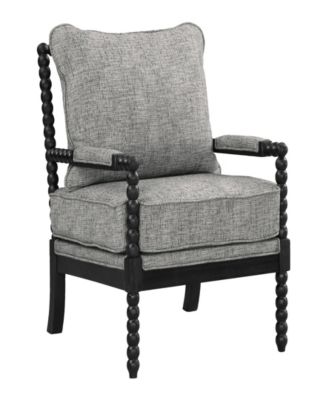 Office Star Eliza Black Spindle Chair with Graphite Fabric