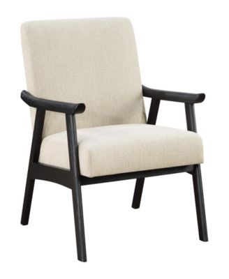 Office Star Weldon Armchair in Linen Fabric with Black Finished Frame