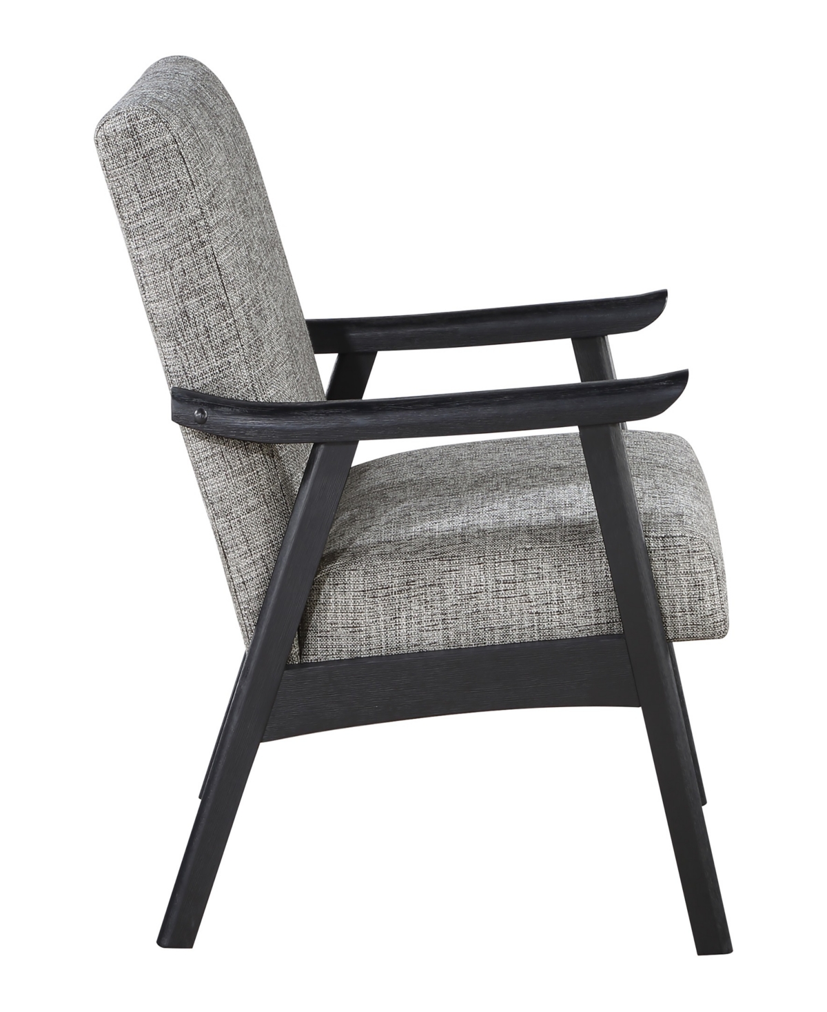 Osp Home Furnishings Office Star Weldon Armchair In Graphite Fabric With Black Finished Frame In Graphite