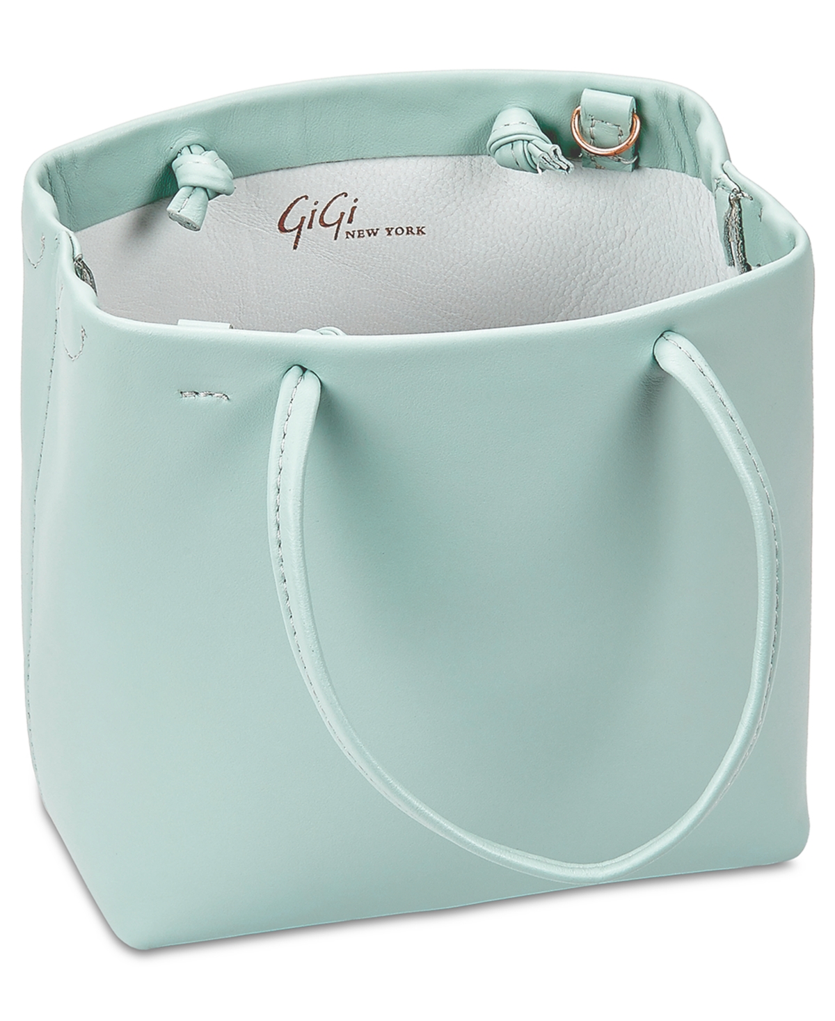 Shop Gigi New York Sydney Mini Leather Shopper Bag In Agave