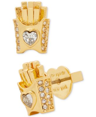 kate spade new york - Gold-Tone Stone Accented French Fries Stud Earrings