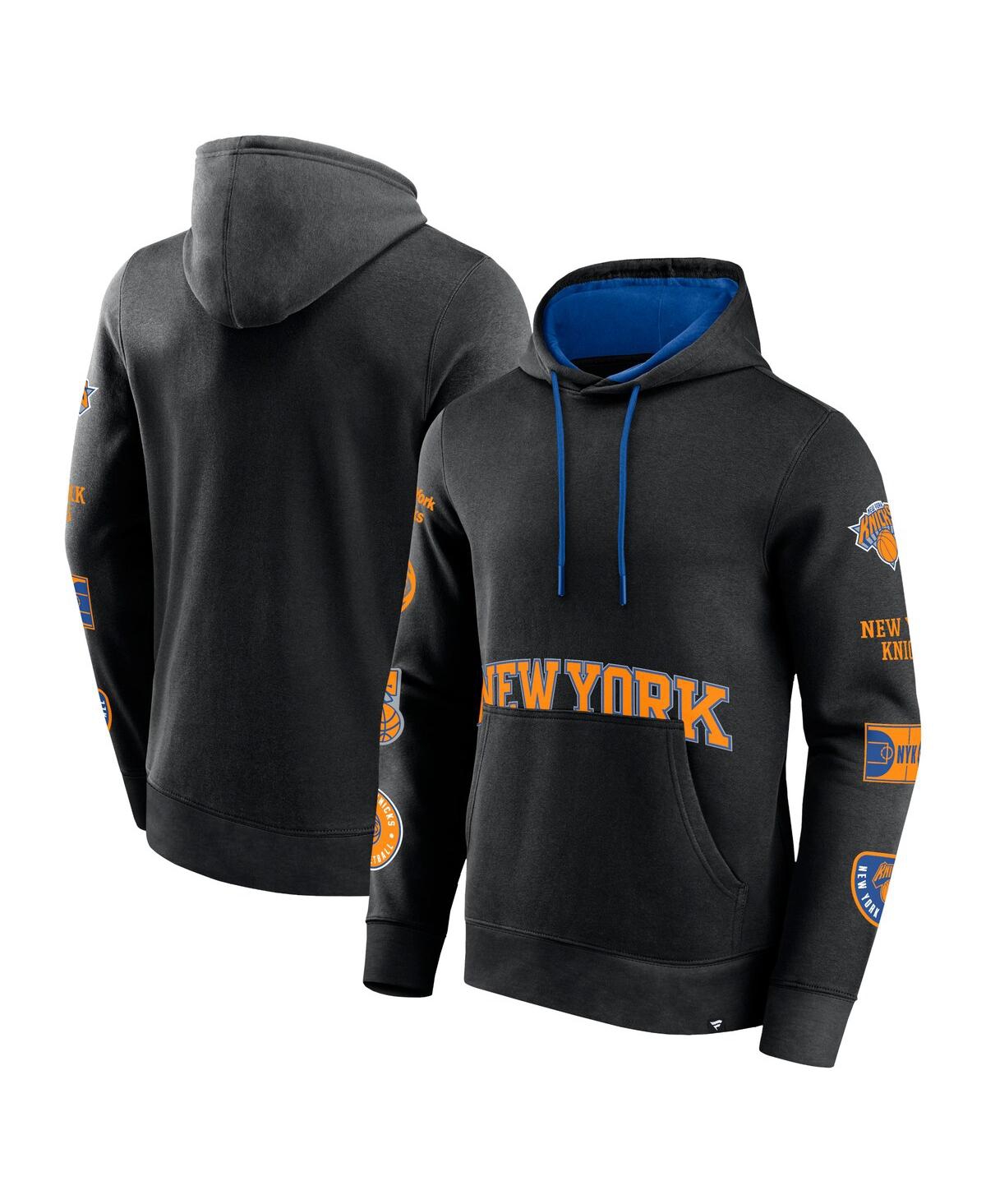 Men's Branded Black New York Knicks Home Court Pullover Hoodie - Black