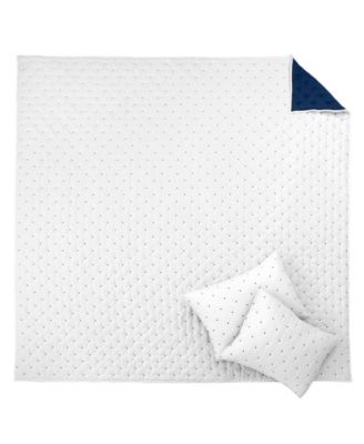 Embroidered Swiss Dot Stitching 3-Pc. Quilt Set, Full/Queen
