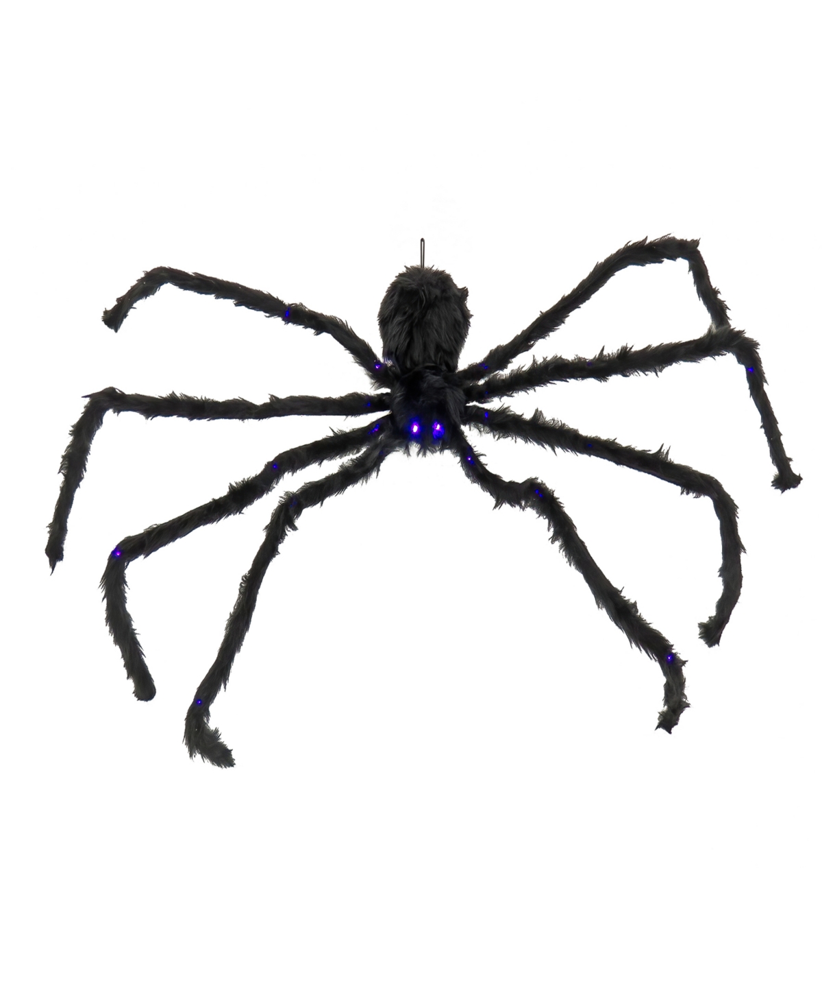 50" Halloween Spider with Led Lights - Black