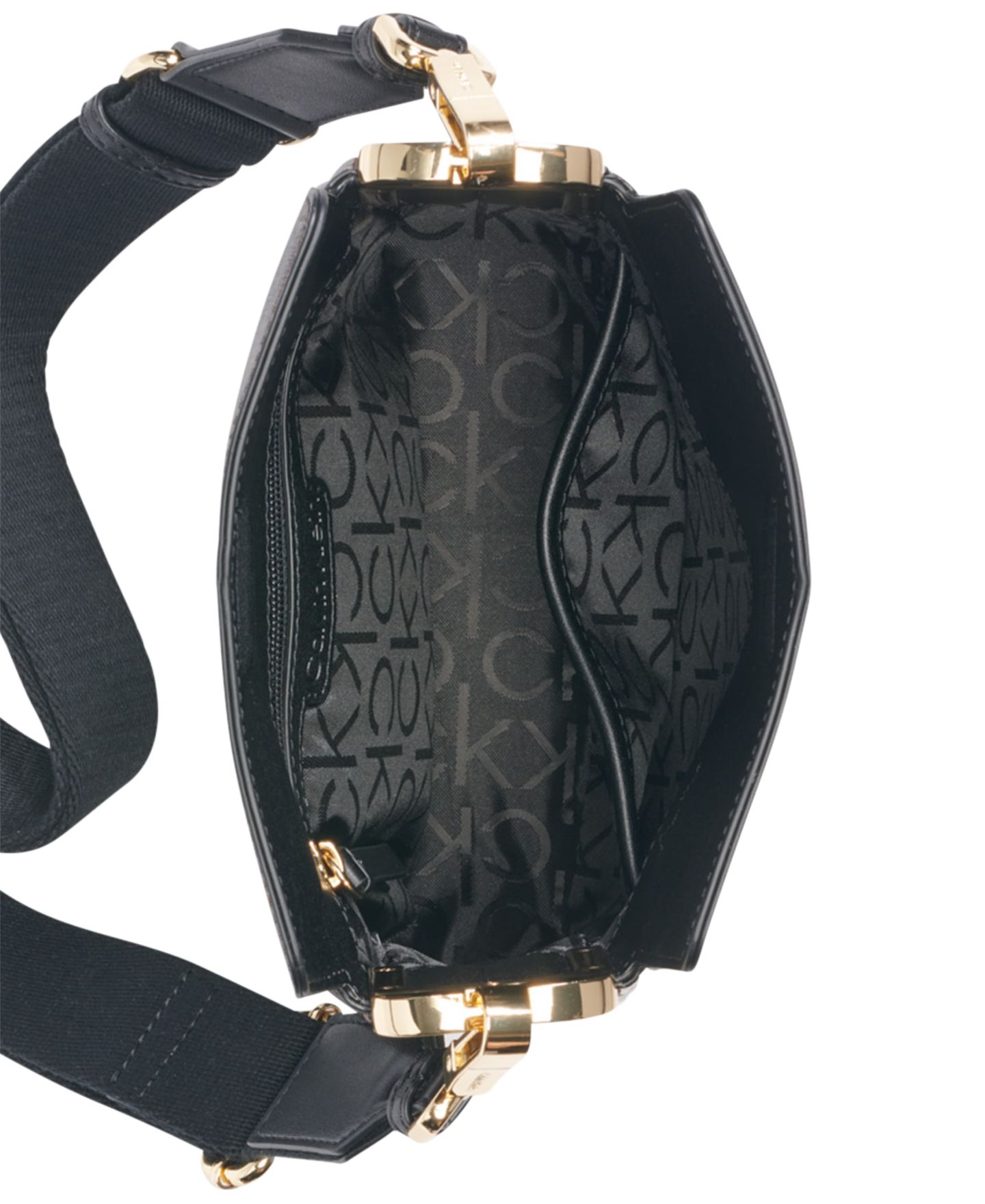 Женская сумка Calvin Klein Fay Signature Adjustable Crossbody with Magnetic Top Closure, цвет: Коричневый — фото 5