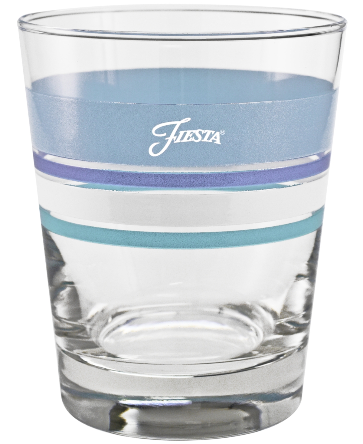 Fiesta Coastal Blues Edgeline 15-ounce Tapered Dof Double Old Fashioned Glass Set Of 4 In Sky