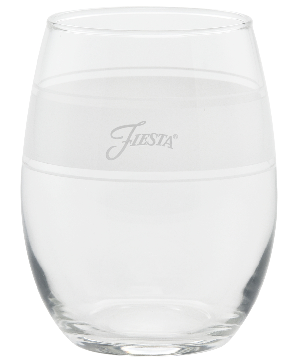 Shop Fiesta Coastal Blues Frame 15-ounce Stemless Wine Glass Set Of 4 In Sky