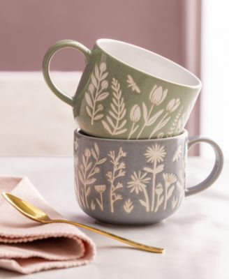 In The Meadow Set of 4 Blue Daisy Mugs